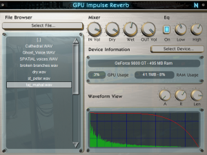 GPU Impulse Reverb VST - Screenshot